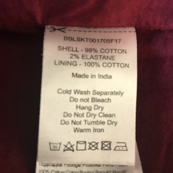 Brakeburn berry colored corduroy skirt size UK 10 - Picture 8 of 8